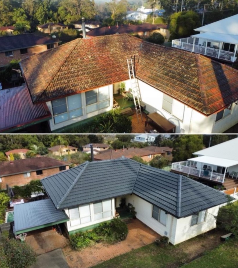 Roof Restoration Central Coast Before & After